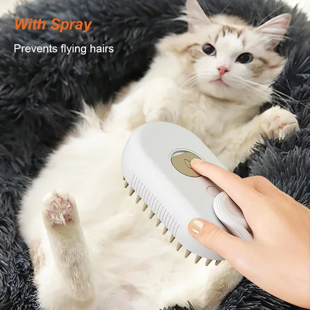 Electric Pet Brush Cat Steam Brush Steamy Dog Brush Electric Spray Cat Hair Brushes Massage Pet Grooming Comb Hair Removal Combs